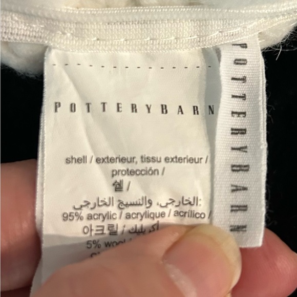 2 Pottery Barn Cozy, Plush, Chunky Handknit Pillow Covers. Ivory. 24” X 24” - Picture 2 of 10